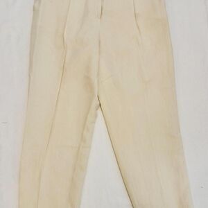 Louis-feraud Women's Cream and White Trousers